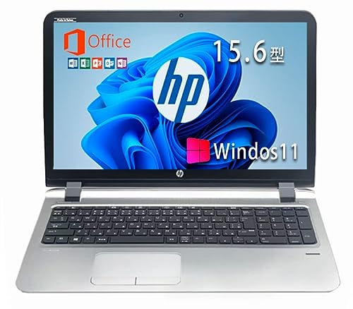 ヒューレット・パッカード 15.6インチHP ProBook 450 G3／ Win11／MS Office 2019 H&B／Core i5-6200U(2.3GHz)／8GBメモリ／SSD 256GB／Ｗebカメラ／DVD／NidiraのWi-Fi／中古ノートパソコン (メモリ8GB SSD:256GB) (整備済み品)