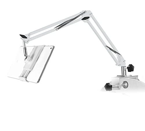 タブレット スタンド スマホスタンド 両用 横/縱き 寝ながら ベッド用 ４つの関節を採用安定で揺れない 360回転 アーム 4〜13インチ iPhone＆Android＆ iPad＆Kindle機種対応