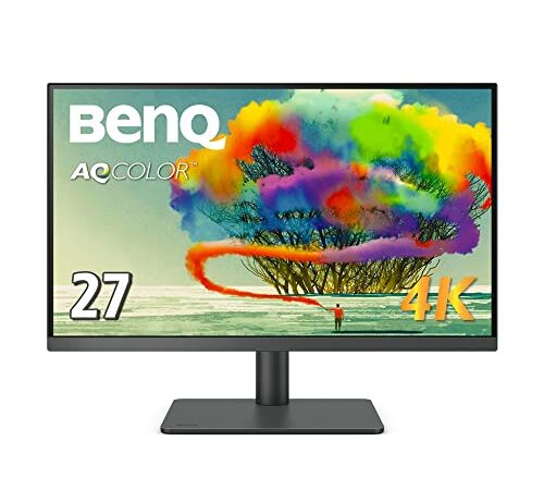BenQ PD2705U AQCOLORシリーズ・デザイナー向け・4Kモニター (27型/IPS/sRGB・Rec.709 99%/HDR10/USB-C/65W給電/スピーカー付(2.5W×2)/高さ調整・回転)
