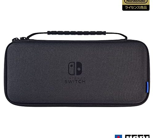 【任天堂ライセンス商品】スリムハードポーチ プラス for Nintendo Switch ブラック【Nintendo Switch 有機ELモデル対応】