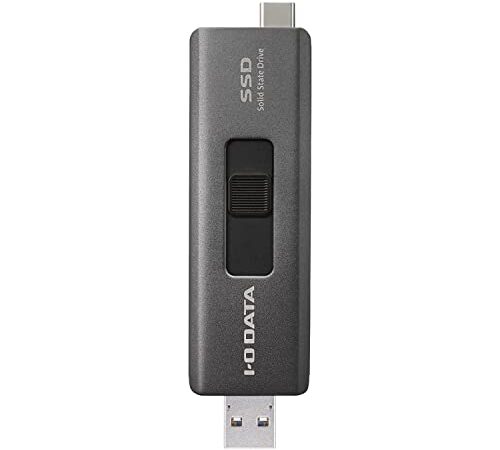 IODATA スティックSSD 500GB USB-A&USB-C搭載 小型 ポータブル【iPad/Windows/Mac/PS5】USB 3.2 Gen 2対応 日本メーカー SSPE-USC500/E