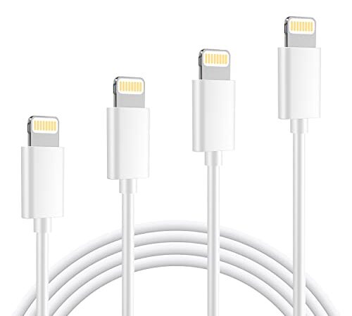 Sundix for iPhone 充電ケーブル ライトニングケーブル 【0.25m/0.5m/1m/1.8m】4本セット Lightning ケーブル アイフォン USB 充電コード iPhone iPad iPod AirPods 多種対応 急速充電 USB同期 高速データ転送 高耐久 断線防止