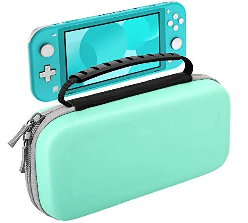 Switch Lite ケース ATiC ニンテンドー スイッチライト キャリングケース 収納バッグ EVA素材 耐衝撃 全面保護 軽量 Switch Liteコンソール/付属品 /10枚ゲームカード収納 持ち運び便利 ターコイズ
