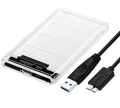 透明な 2.5インチ HDDケース USB 3.0接続 SATA対応 HDD/SSD 外付け ドライブ ケース ネジ&工具不要 簡単着脱 Windows/Mac/Linux等適用