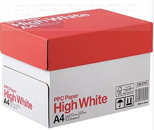 コピー用紙 A4 High White 白色度95% 紙厚0.092mm 2500枚(500×5)