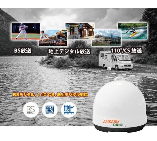 BSデジタル、BS/110°CS、地上デジタル対応オールインワンアンテナSELFSAT DUAL J06D