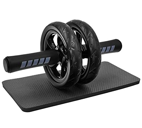 FEELCAT 腹筋ローラー 静音 アブローラー スリムトレーナー アブホイール 上半身筋トレ 膝保護マット付き 耐荷重200kg (A-腹筋ローラー単体)