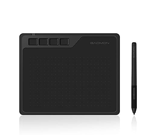 GAOMON S620 6.5x4インチペンタブ 8192レベル筆圧４ショートカットキーや電源不要ペン搭載 windows/mac/android対応 イラスト デザイン クリスタ オンライン授業 初心者