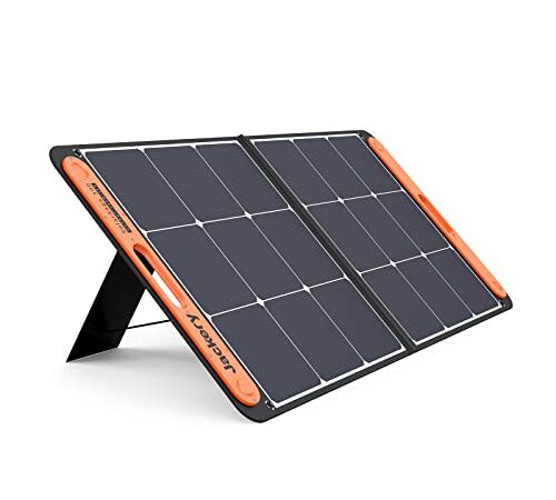 Jackery SolarSaga 100 ソーラーパネル 100W ETFE ソーラーチャージャー 折りたたみ式 DC出力 ポータブル電源 充電器 USB出力 スマホやタブレット 充電可能 高変換効率 薄型 軽量 コンパクト 単結晶 防災 IP65防水 (100W 18V 5.55A) Jackery ポータブル電源 2000Pro/1500Pro/1500/1000Pro/1000/708/400/240用