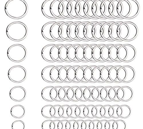 Lontenrea 平キーリング外径15mm 20mm 25mm 28mm 30mm 32mm 35mm 70個入(各サイズ10)
