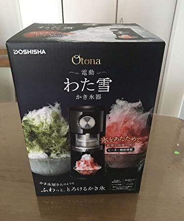 かき氷機 Qtona　電動わた雪かき氷器　ふわふわ　電動かき氷機　家庭用　ドウシシャ　DSHH-18