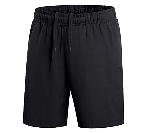 [RAKUKOU] メンズ ショートパンツ スポーツ ハーフパンツ 短パン 通気 速乾 5分丈 無地 ランニング (ブラック, 3XL)