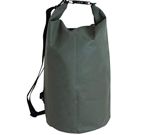 WHATNOT ドライバッグ 30L 防水バッグ ドラム型 オリーブ 無地 収納袋 アウトドア 防災 登山 旅行用 肩掛け 手提げ リュック バック