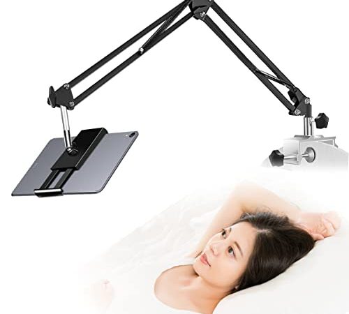 タブレット スタンド 【2023最新型 ４つの関節を採用安定で揺れない】 スマホスタンド ipad アーム 横/縱き ベッドサイド 寝ながら ベッド用 360回転 ホルダー 4〜13.5インチ iPhone＆Android＆iPad＆Kindle ＆N-Switch、android surface 多機種対応日本語取扱説明書