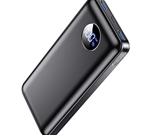 【2023新登場·40000mAh大容量& 22.5W対応】大容量モバイルバッテリー 急速充電 3台同時充電 LCD残量表示 Type-C入出力兼用/PD20W/SCP22.5W対応/QC3.0対応 PSE技術基準適合 iPad / iPhone/Android各種スマホ対応 指紋防止 スマホ充電器 携帯充電器 持ち運び便利 最大3A出力 2USB出力ポート 多重安全保護機能 安心使用 旅行/出張/緊急災害/アウトドア/キャンプ/停電対策 日本語取扱説明書 (ブラック)