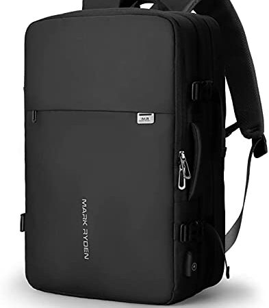 [マークライデン] ビジネスリュック 25/38L拡張可能 リュック 防水(ジッパー防水しない) メンズ 3WAY仕様 バックパック 17インチラップトップ用 リュック・バックパック YKKファスナー更新 usbポート付き 180°開口 大容量 リュックサック 通学 通勤 出張 旅行