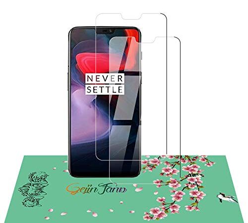 【2枚セット】Oneplus 6 極薄 強化ガラスフィルム 液晶保護 フィルム【2枚セット】2.5D丸縁加工/旭硝子/高感度/高透過率/ 9H硬度傷/無気泡/指紋防止/飛散防止フィルム厚0.26mm (Oneplus 6)