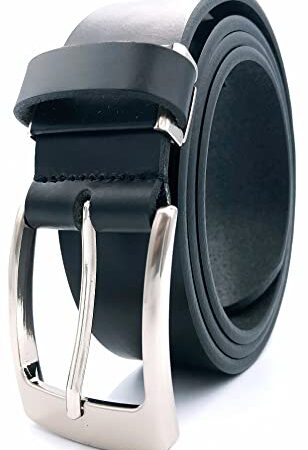 ベルト 日本製 牛革 ハンドメイド 日本メーカー直販 35巾 一枚革 インポートレザー 本革 ベルト カジュアル ビジネス 定番 厚口 牛革 ベーシック メンズ レディース サイズ調整可 SADO BELT (01ブラック（帆型）)