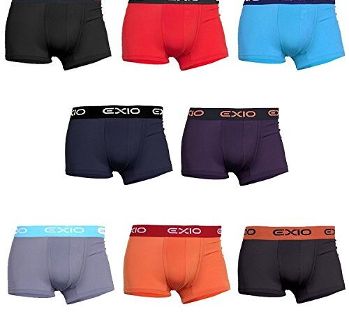 [エクシオ] ボクサーパンツ メンズ 4枚セット 全8色からカラーはおまかせ Mサイズ