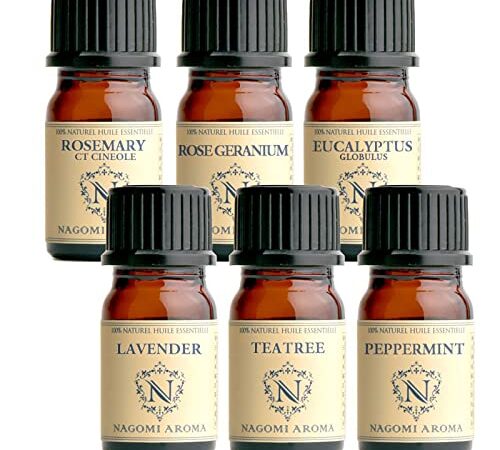 アロマオイル エッセンシャルオイル お試しセット (ハッピーノーズ) 5mlx6本 アロマ 天然 精油 NAGOMI AROMAナゴミアロマ 【AEAJ表示基準適合認定精油】 ユーカリグロブルス ティートゥリー ローズゼラニウム 真正ラベンダー ローズマリーctシネオール ペパーミント