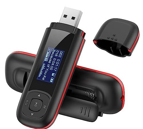 AGPTEK MP3プレーヤー 【乾電池対応】 超軽量 音楽プレイヤー 小型 デジタルオーディオプレーヤー 充電不要 FMラジオ 8GB内蔵容量 128GBまで拡張可能 録音対応 日本語説明書付き U3