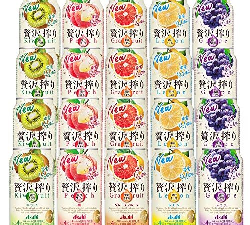 【Amazon.co.jp限定】アサヒ贅沢搾り 5種飲み比べ オリジナル20本セット [ チューハイ 350ml×20本 ]