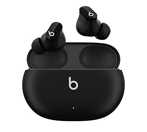 Beats Studio Buds – ワイヤレスノイズキャンセリングイヤホン – アクティブノイズキャンセリング、IPX4等級、耐汗仕様イヤーバッド、AppleデバイスとAndroidデバイスに対応、Class 1 Bluetooth、内蔵マイク、8時間の再生時間 – ブラック