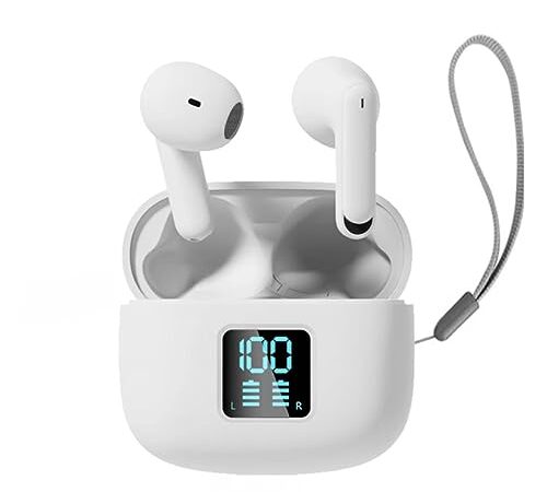 Bluetooth イヤホン ワイヤレスイヤホン イヤホン ブルートゥースイヤホン 2023最新ワイヤレス イヤホン LEDディスプレイ残量表示 Bluetooth5.3+EDR搭載 イヤホン単体6時間再生 自動ペアリング 瞬間接続 タッチ操作 ルートゥース イヤホン ぶるーとーすイヤホン 左右分離型 小型/軽量 iPhone/Android適 良いフィット