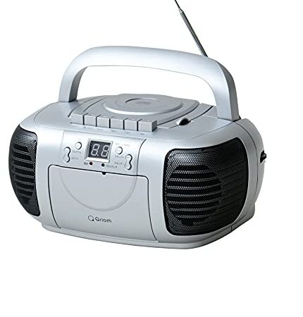 [山善] CDラジカセ AM/FM/ワイドFM FM補完放送対応 カセット CD 2電源対応 (AC/別売乾電池) リピート再生 プログラム再生 YCD-C700(S)