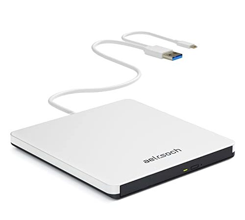 外付けCD DVD ドライブUSB 3.0+Type-c ポータブル CD/DVDドライブ/DVD プレーヤー 再生 プレーヤー 読み込み 書き込み対応 MAC/ window7-11対応【日本語取説書と一年保証書付き】ブラック…