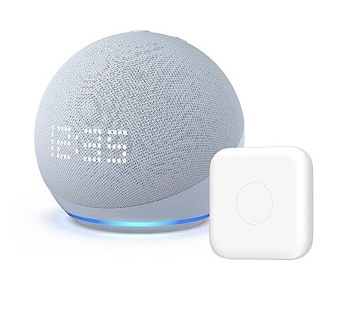 【セット買い】Echo Dot with clock (第5世代) 時計付き クラウドブルー + Nature スマートリモコン Remo nano