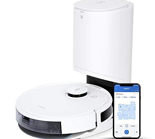 【自動ゴミ収集】ECOVACS(エコバックス）DEEBOT N8+ ロボット掃除機 マッピング 水拭き対応 強力吸引 お掃除ロボット 薄型＆静音設計 自動充電 落下防止 Wi-Fi接続 Alexa対応 フローリング/畳/カーペット掃除 Amazon.co.jp限定