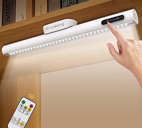 デスクライト Govssing LED 4000mAh バッテリー残量インジケーターライト付き ネジ取り付けが可能 Tpye-C充電式 卓上 おしゃれ 目に優しい 電気スタンド タッチ式 3種類色温と無段階調光 100度角度調節可能 マグネットとリモコン付き タイミング機能 読書灯 間接照明 壁掛け 勉強、ベット、机、車内、化粧鏡などに適用 日本語説明書