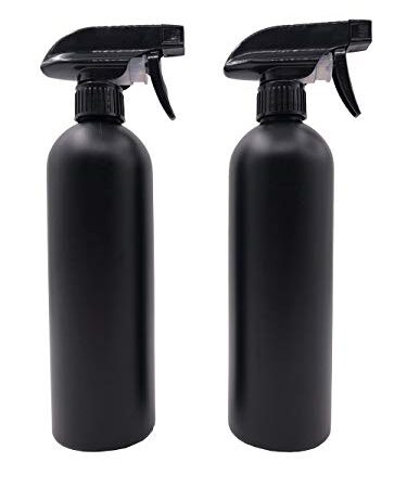 スプレーボトル アルコール HDPE【新型コロナウイルス対策】500ml 2個セット 除菌 消毒 虫除け 黒 遮光 小分けボトル 液体詰替用ボトル アトマイザー