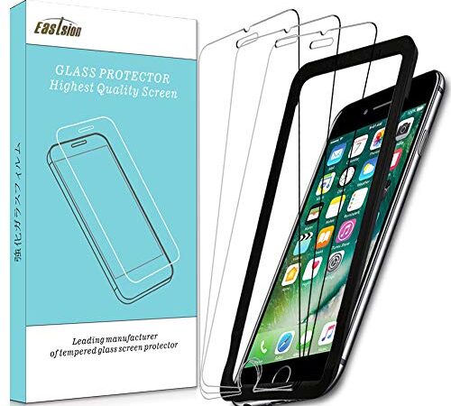 iphone se3 ガラスフィルム 第3世代 iPhone SE2ガラスフィルム 第2世代 iphone8 ガラスフィルム iphone7 用 強化ガラス液晶保護フィルム 3枚セット ガイド枠付き iPhone SE3 (2022)/SE2/ 8/7/6S/6用