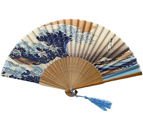 MMmall 外国人が喜ぶ日本のお土産 扇子 和柄 富嶽三十六景 外国人 お土産 (神奈川沖浪裏)