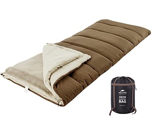 Naturehike シュラフ 寝袋 封筒型 -5～13℃ 暖かい 4シーズン アウトドア キャンプ 登山 車中泊 山小屋 敷布団 保温 通気 防災 コンパクト 冬用 撥水加工 丸洗い可能 ドライブ旅行 室内 収納袋付き