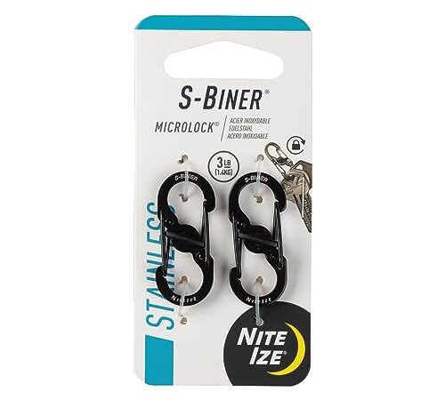 NITEIZE(ナイトアイズ) エスビナー マイクロロック カラビナ #0×2P ブラック LSBM-01-2R3 (日本正規品)
