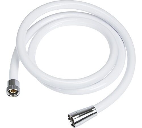 SANEI シャワーホース アダプター付き 長さ1.6ｍ 交換用 ネジサイズG1/2 マットホワイト PS30-86TXA-MW