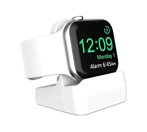 SPORTLINK アップルウォッチ 充電 スタンド Apple Watch Series Ultra SE2 8 7 6 SE 5 4 3 2 1 スタンド- Apple Watch 充電 スタンド 49mm 45mm 41mm 38mm 40mm 42mm 44mm アップルウォッチ シリーズ 全機種対応 置くだけで充電 アップルウォッチ 卓上スタンド アップルウォッチ 充電 スタンド デスク ドック すたんど ホルダー 卓上 充電ケーブル 収納 ナイトスタンド クレードル (ホワイト)