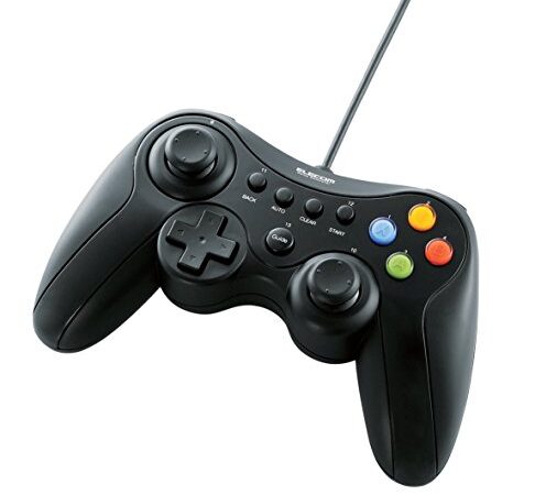 エレコム ゲームパッド USB接続 Xinput/DirectInput両対応 Xbox系12ボタン振動/連射 【ドラゴンクエストX 眠れる勇者と導きの盟友 推奨】 ブラック JC-U3613MBK