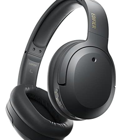 【VGP2023金賞】 Edifier W820NB Plus 【LDAC対応】 ワイヤレス ノイズキャンセリング ヘッドホン Bluetooth 5.2 【有線/無線 ハイレゾ対応】 外音取り込み/マイク内蔵 / 49時間 / 専用アプリ対応 (黒)