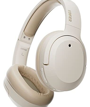 【VGP2023金賞】 Edifier W820NB Plus 【LDAC対応】 ワイヤレス ノイズキャンセリング ヘッドホン Bluetooth 5.2 【有線/無線 ハイレゾ対応】 外音取り込み/マイク内蔵 / 49時間 / 専用アプリ対応 (アイボリーホワイト)