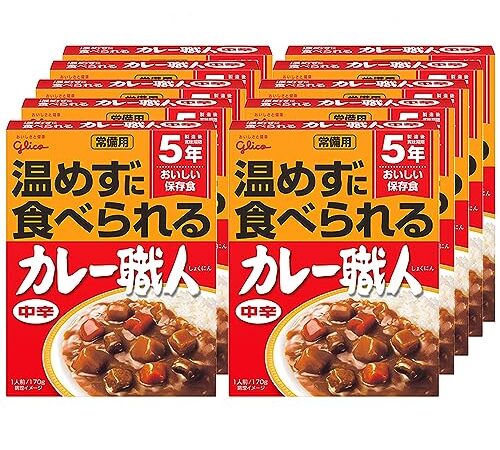 【常備用】温めずに食べられるカレー職人 中辛 170g×10個(常温保存/非常食/備蓄/ローリングストック/レトルト/レンジ対応)