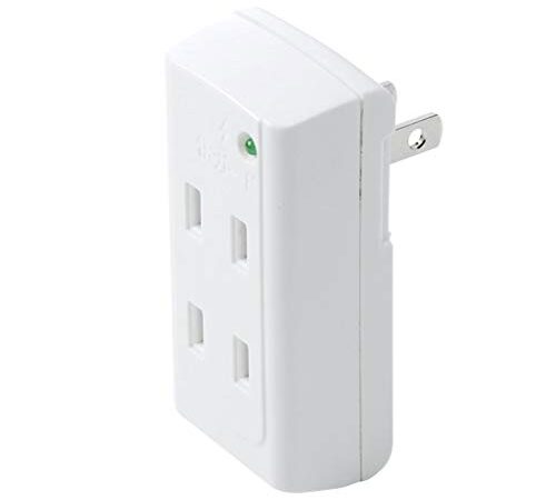 サンワサプライ 雷ガードタップ 3個口 ホワイト 2P 小型 TAP-SP222