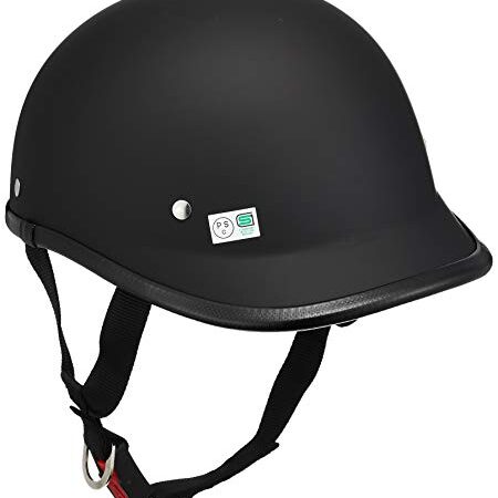 バイクパーツセンター ヘルメット ハーフ ロングダックテール マットブラック フリーサイズ (頭囲 57cm~60cm未満) 722205