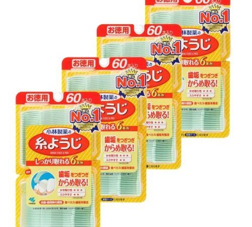 【まとめ買い】小林製薬の糸ようじ フロス&ピック デンタルフロス 60本×4個