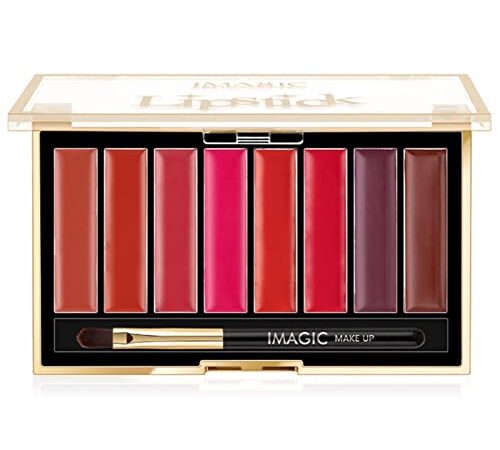 カラー パレット リップ,インファリブル 8 カラーズ マット リップ パレット セット - ウォータープルーフ ロングウェアリング リップグロス パレットセット for リップビューティー