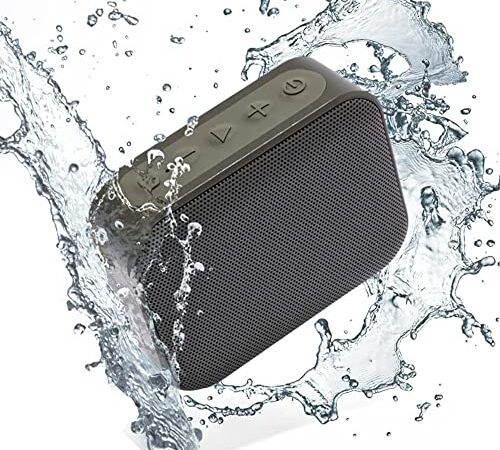 アイリスオーヤマ スピーカー Bluetooth 5.3 防水 IPX5防水規格 小型 防水 2台同時ペアリング 12時間連続再生 USB ワイヤレス コンパクト マイク内蔵 ブルートゥース BTS-112-HGY