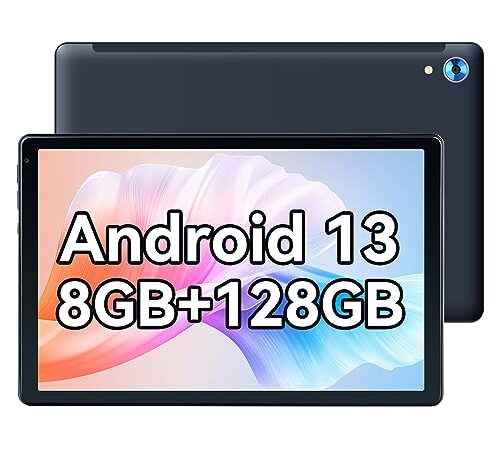 Cheerjoy タブレット 10 インチ Android 13 オクタコアタブレット, 8GB(4+4拡張) + 128GB(TF 1TB拡張可能) Bluetooth付きタブレット 5.0, 5G+2.4G WIFI, 5MP+8MPデュアルカメラ, 5000mAh, 2スピーカータブレットPC 日本語取扱説明書付属 (黒い)